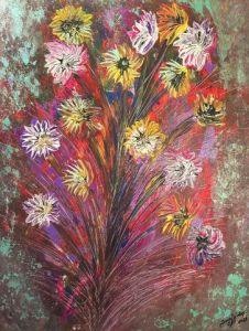 Peinture de SONYA DZIABAS: « THE FLOWERS OF THE COUNTRYSIDE »