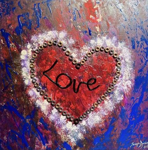 « ANGEL HEART » - Peinture - SONYA DZIABAS « ANGEL HEART » - Peinture - SONYA DZIABAS