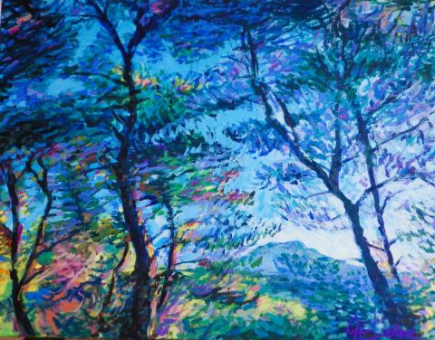 L'artiste ETIENNE Gaetane - Les pins sur la Sainte