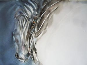 Peinture de Jean Luc SECORDEL: Drole de zebre