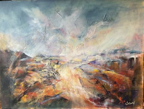 Peinture : partir - janine chetivet Peinture : partir - janine chetivet