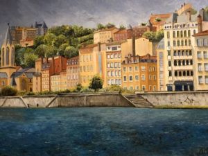 Peinture de zepol: Quais de Saône
