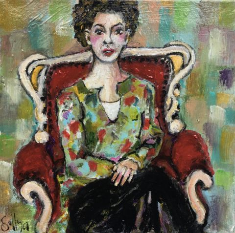 L'artiste soffya - Le fauteuil rouge
