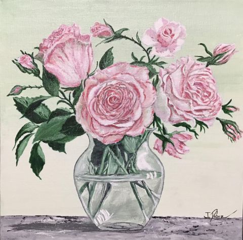 L'artiste Josette Duboz - Bouquet de Roses