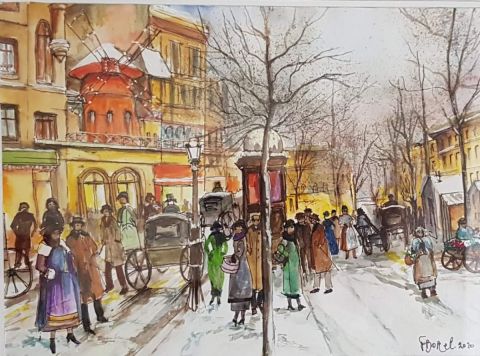 L'artiste EBOREL - Le moulin rouge L'artiste EBOREL - Le moulin rouge