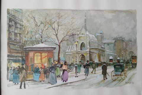 L'artiste EBOREL - Sur les boulevards parisiens L'artiste EBOREL - Sur les boulevards parisiens