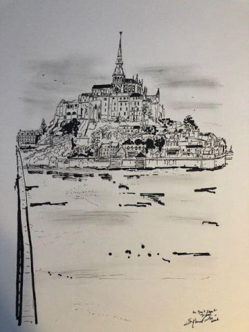 Le Mont Saint Michel - Dessin - COMETE