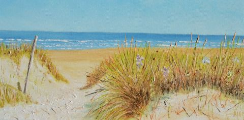 sur la dune de vensac 48 - Peinture - christian riado