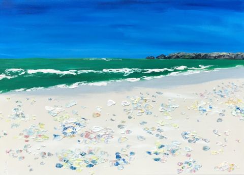 QUIBERON, LA COTE SAUVAGE - Peinture - valerie jouve