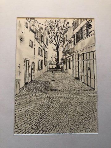 Balade dans une ruelle - Dessin - COMETE