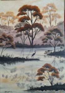 Peinture de isabelle sallet payen: LE HERON