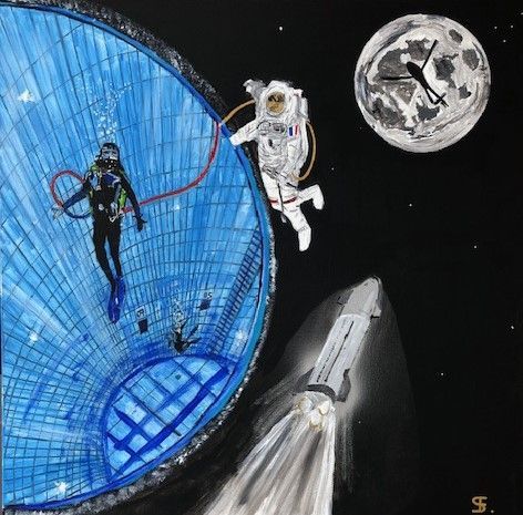 Astronaute - Peinture - COMETE