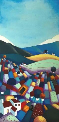 Face aux monts - Peinture - Marie-Pierre JAN Face aux monts - Peinture - Marie-Pierre JAN