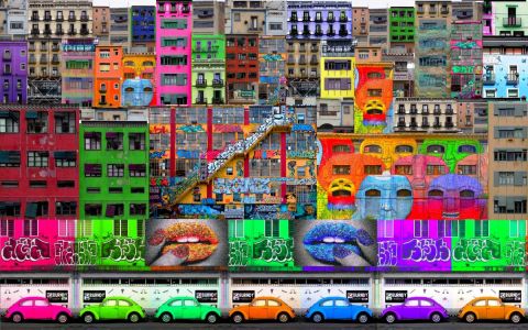 CITY MEXICO COLOR - Art numerique - Gaudi c CITY MEXICO COLOR - Art numerique - Gaudi c