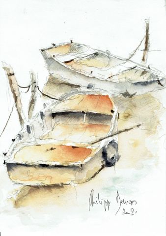 Barques - Peinture - Philippe DEMARS