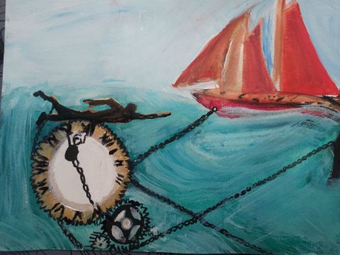 At the helm - Peinture - stestard