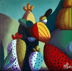 Peinture de Marie-Pierre JAN: Cactus 1