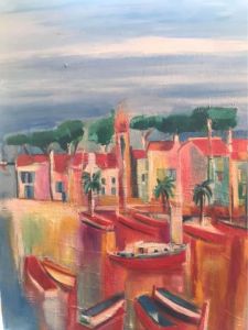 Voir le détail de cette oeuvre: Saint-tropez et bateaux 