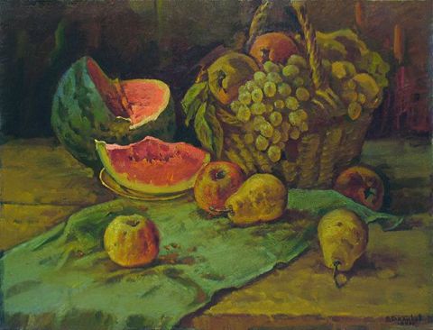 Still life with fruits - Peinture - Belikov