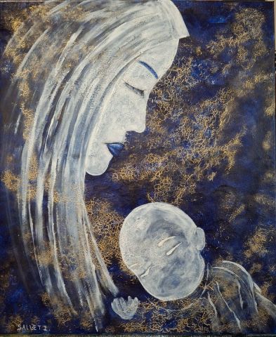 NATIVITE - Peinture - isabelle sallet payen