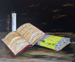 Peinture de Roberto Urbano: Lecture selon Yasmina