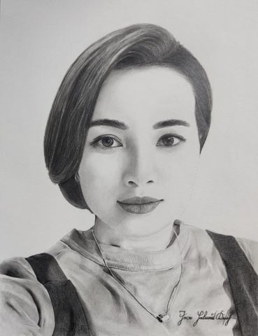 Portrait de Thuy - Dessin - Jean Kirsch