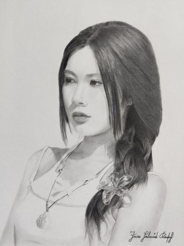 Portrait de Ngoc  - Dessin - Jean Kirsch