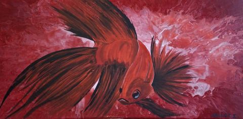 MER ROUGE - Peinture - isabelle sallet payen