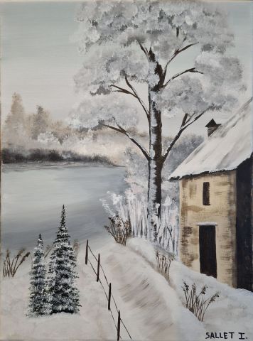 GRAND FROID - Peinture - isabelle sallet payen