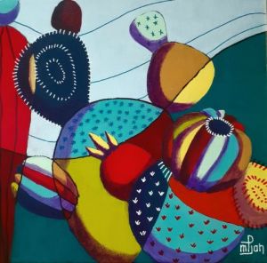 Peinture de Marie-Pierre JAN: Cactus 6