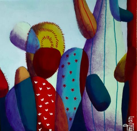 L'artiste Marie-Pierre JAN - Cactus 4 L'artiste Marie-Pierre JAN - Cactus 4