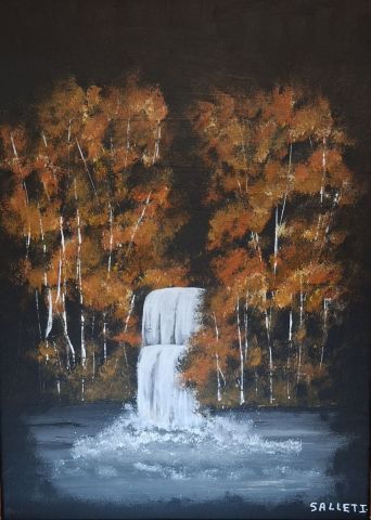 LA CASCADE - Peinture - isabelle sallet payen