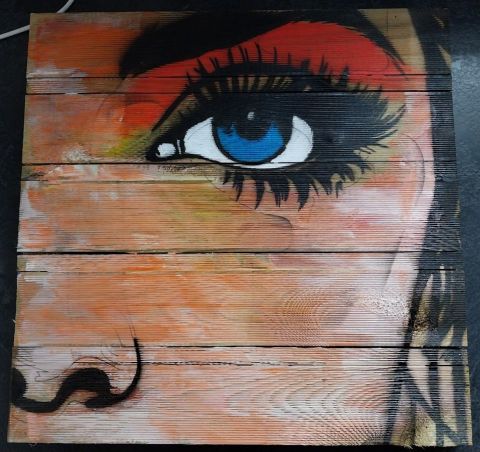 L'artiste Artlcdeco  - mon oeil sur bois n°2