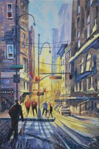 Peinture de Gerard SERVAIS: Dans la ville