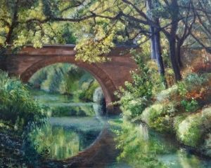 Peinture de Pascale HARNISCH: Canal de Carpentras