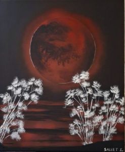 Peinture de isabelle sallet payen: LUNE ROUGE