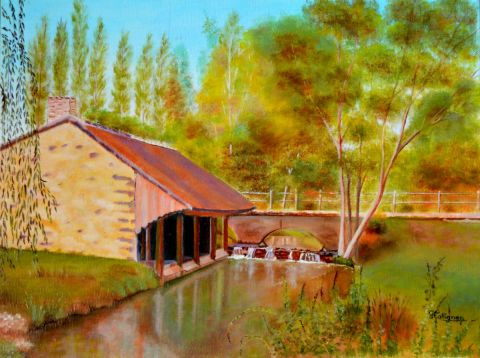 LE LAVOIR DE DORMELLES - Peinture - Anticonformiste17