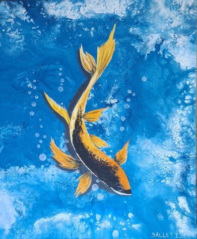 CARPE KOI - Peinture - isabelle sallet payen