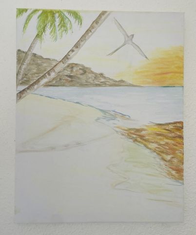 Éclat Crépusculaire au Bord de l'Océan - Peinture - Elo Éclat Crépusculaire au Bord de l'Océan - Peinture - Elo