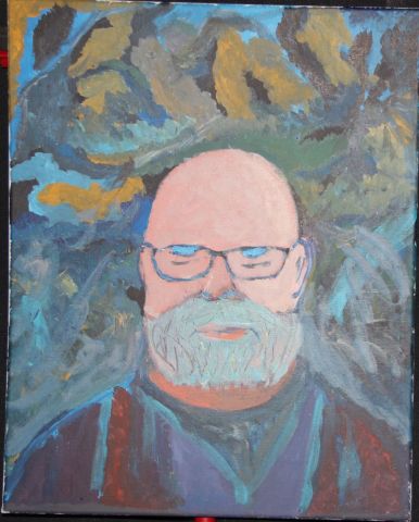 Un Homme dans la pénombre - Peinture - Herve Un Homme dans la pénombre - Peinture - Herve