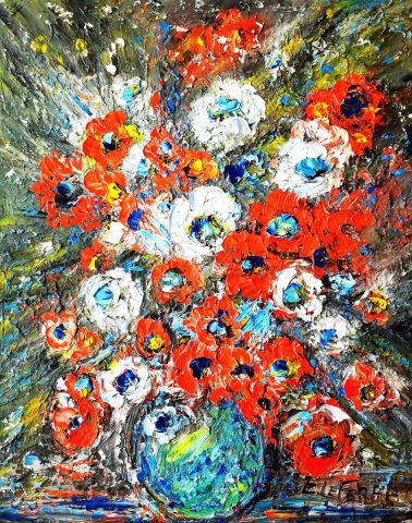 Explosion florale - Peinture - Edwige lefevre