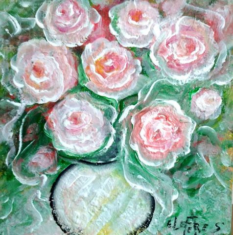 BOUQUET DOUCEUR - Peinture - Edwige lefevre