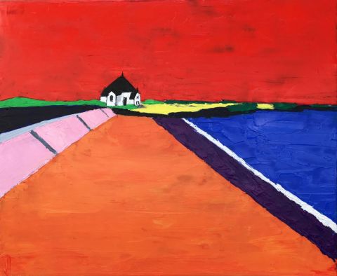 L'artiste valerie jouve - la plage de Penvins L'artiste valerie jouve - la plage de Penvins