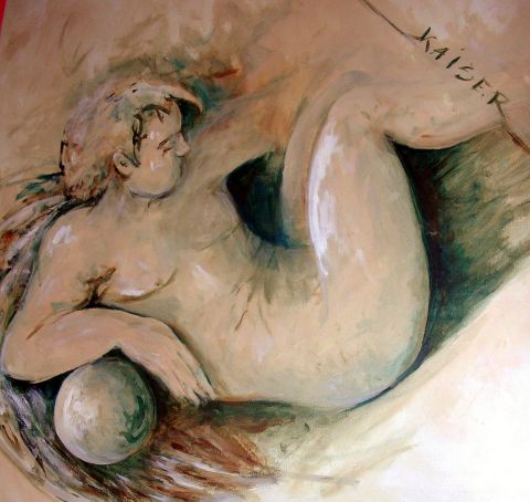 NU HOM - Peinture - Mariele KAISER