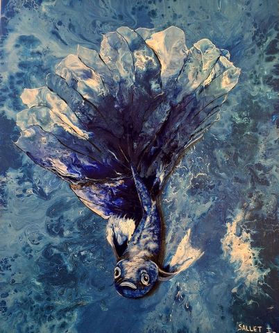 SUR LES TRACES DE PAPOU - Peinture - isabelle sallet 