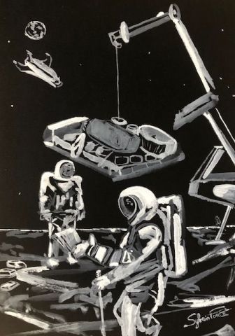 construction lunaire - Peinture - COMETE