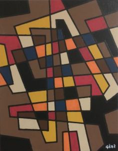 Peinture de Guy Boulianne: Géométrie variable (œuvre No. 2 sur 5)