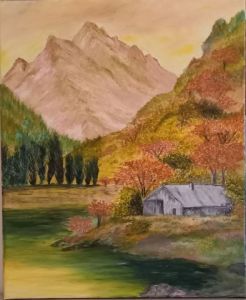Peinture de LUCIE2: DEVANTLA MONTAGNE