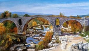 Peinture de Pascale HARNISCH: Le pont Julien