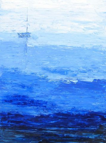 L'artiste valerie jouve - voilier dans la brume